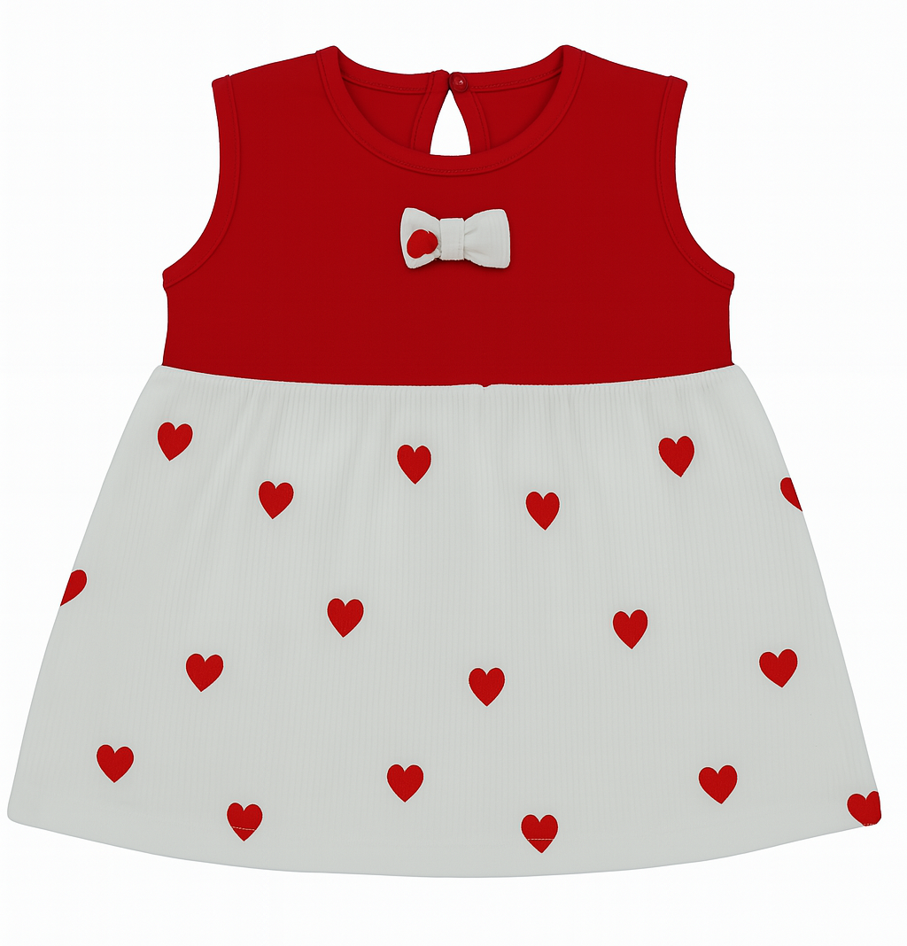 Catch the cuteness! 🌟 Triple dress combo – red hearts, blue snowflakes & pink deer in sizes M, L, XL.            10% Off + Free Delivery