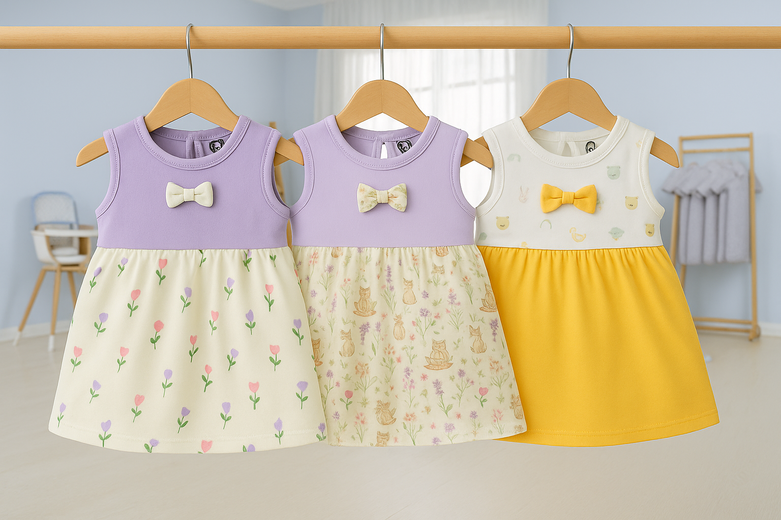 👗✨Tiny Bows, Big Style! 🌟 M, L, XL Frocks for your Little Fashionista!  10% Off + Free Delivery