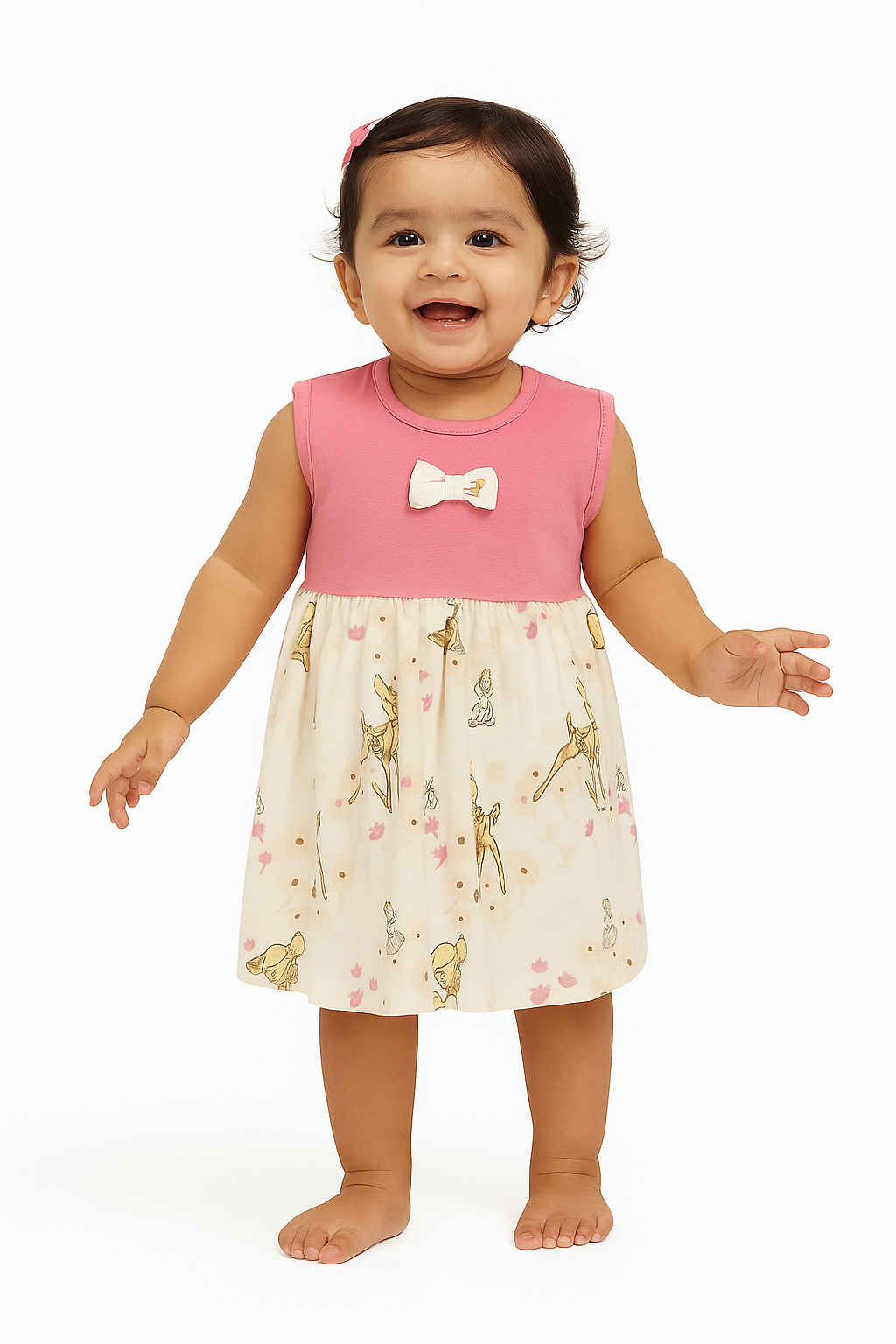 Catch the cuteness! 🌟 Triple dress combo – red hearts, blue snowflakes & pink deer in sizes M, L, XL.            10% Off + Free Delivery