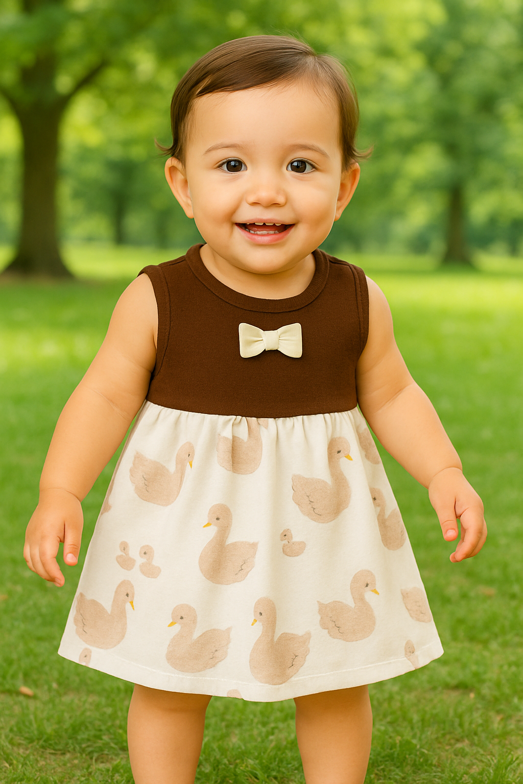 Fashion Sweet & stylish kids’ dresses- Sleeveless Mini Frocks in three fun combos! 🌿👑 Sizes M, L, XL.    10% Off + Free Delivery