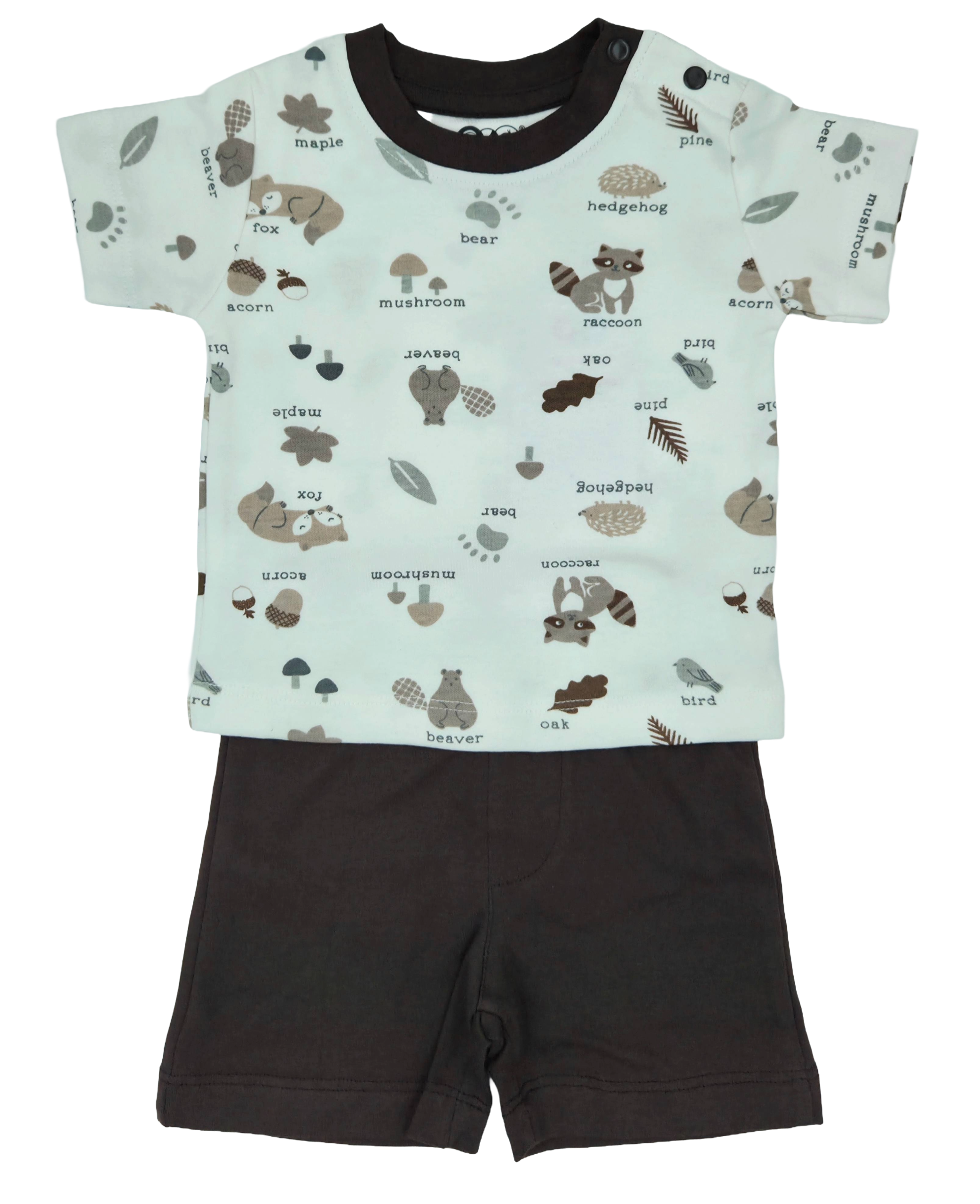 Everyday Comfort for Your Little Explorer  Cute PrintsBaby T-shirt and Shorts. 10% Off + Free Delivery