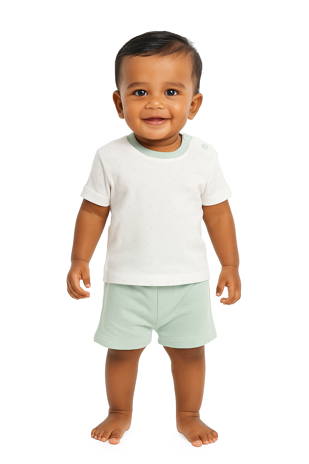 Everyday Comfort for Your Little Explorer  Cute PrintsBaby T-shirt and Shorts. 10% Off + Free Delivery